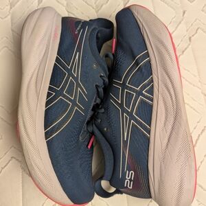 Asics Blue and Pink Athletic Shoes